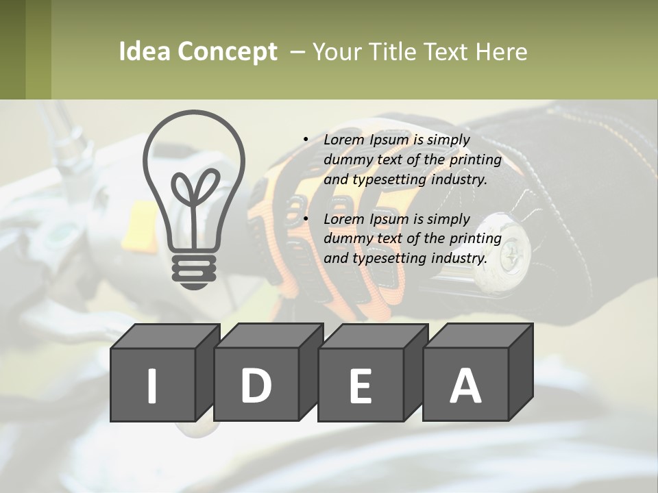 Ride Hand Left PowerPoint Template