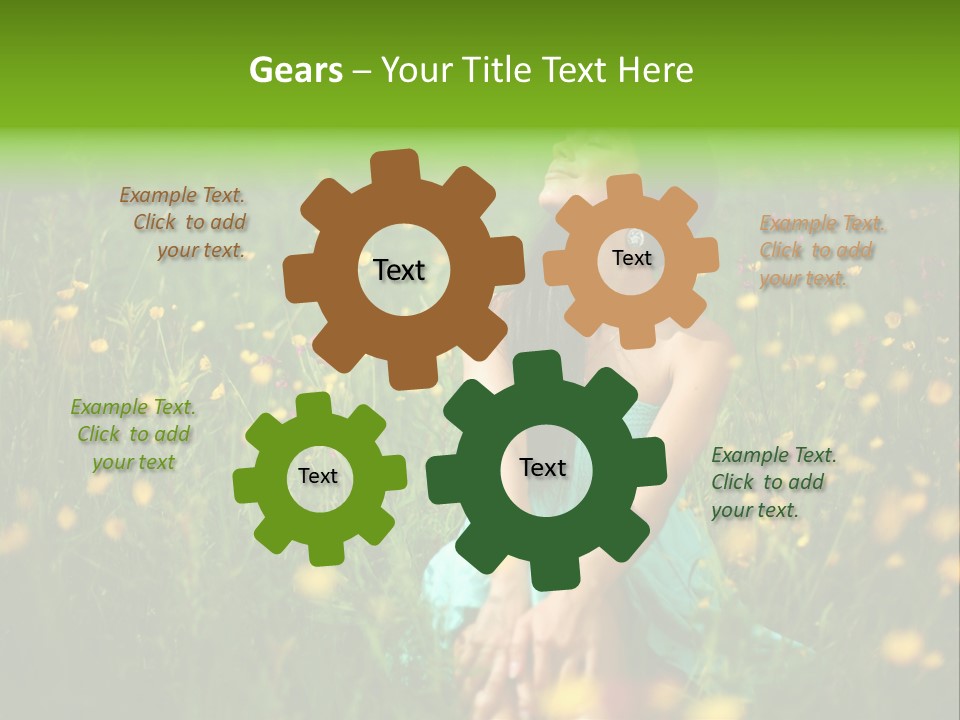 Spring Dreaming Person PowerPoint Template