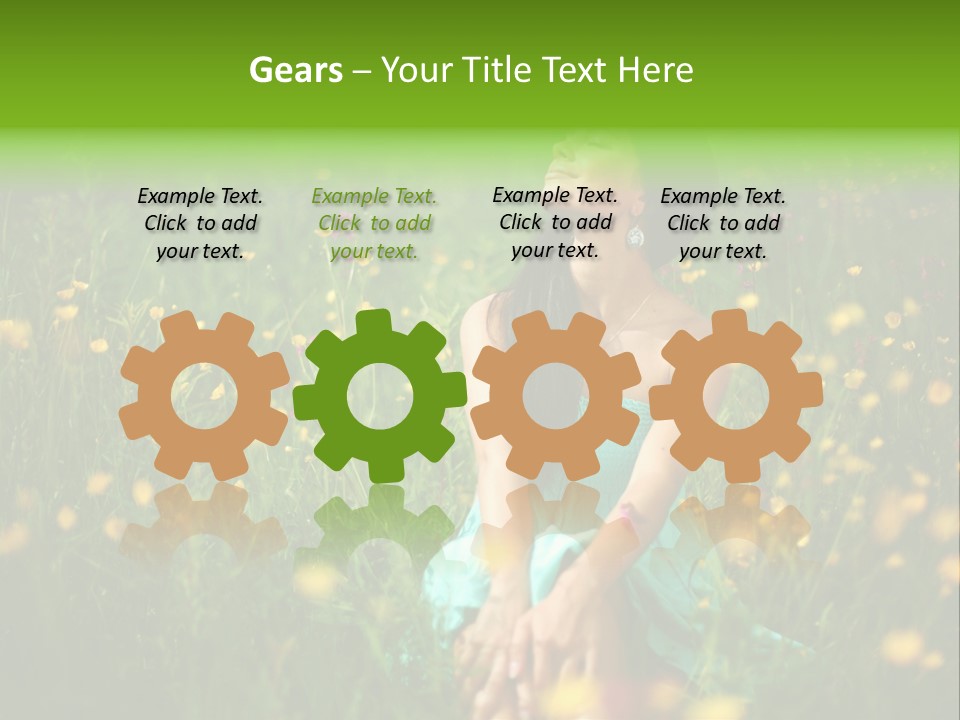 Spring Dreaming Person PowerPoint Template