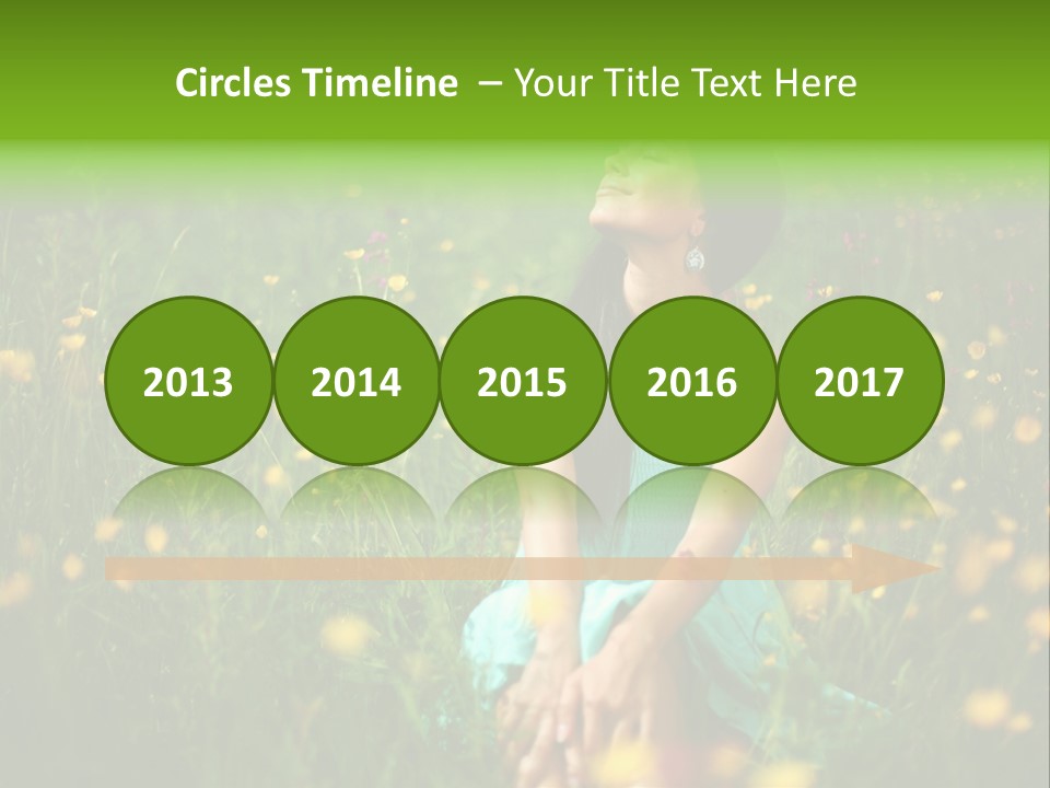 Spring Dreaming Person PowerPoint Template