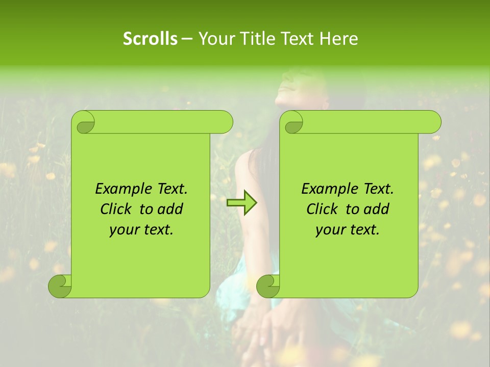 Spring Dreaming Person PowerPoint Template