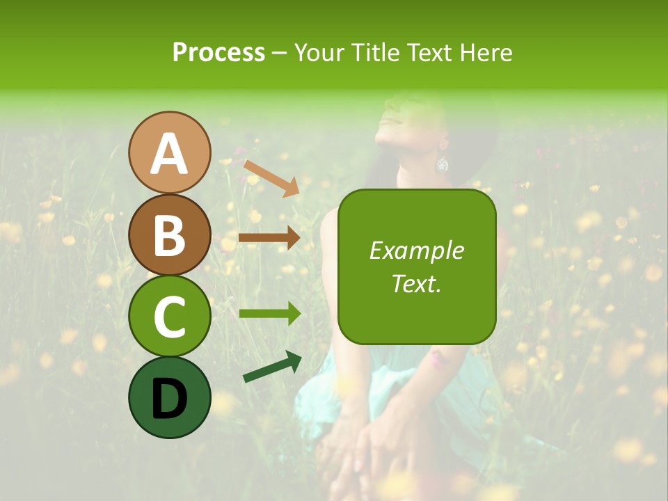 Spring Dreaming Person PowerPoint Template