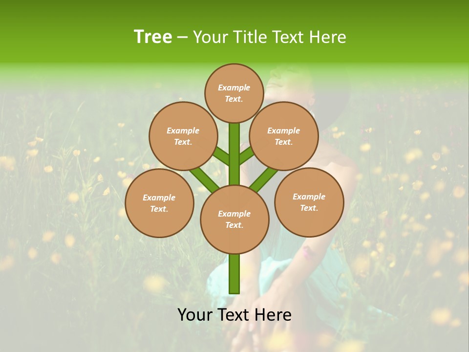 Spring Dreaming Person PowerPoint Template