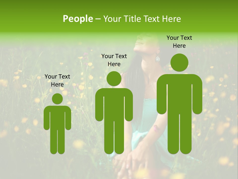 Spring Dreaming Person PowerPoint Template