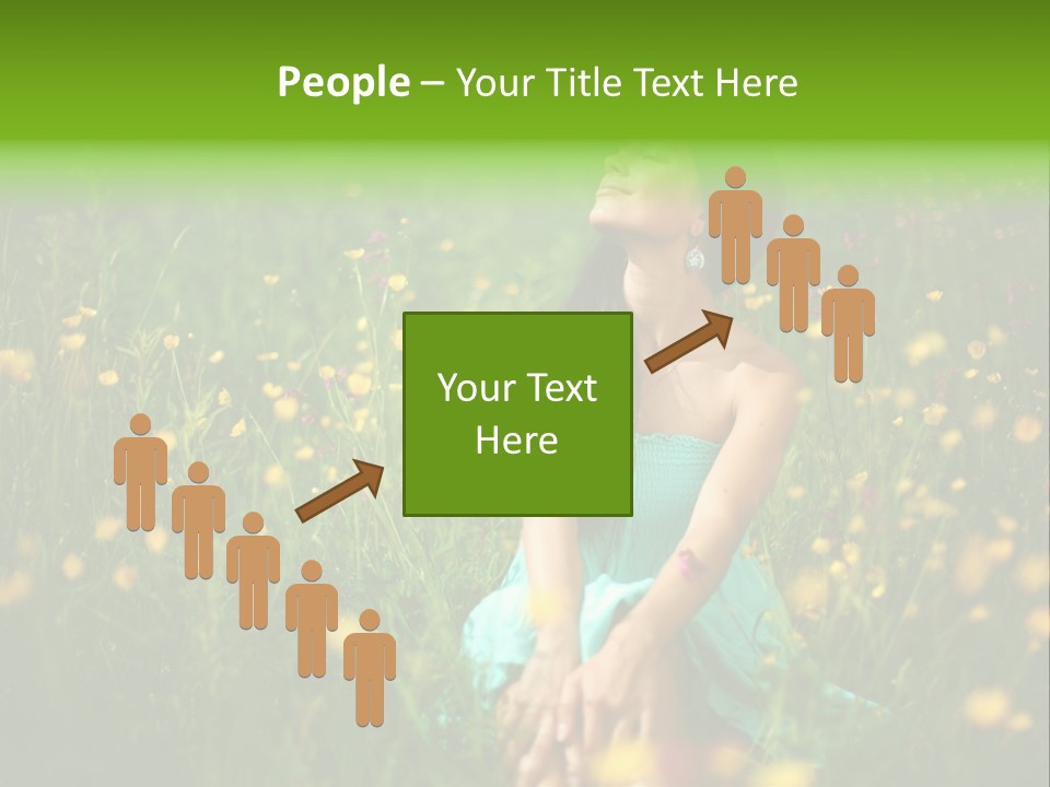 Spring Dreaming Person PowerPoint Template