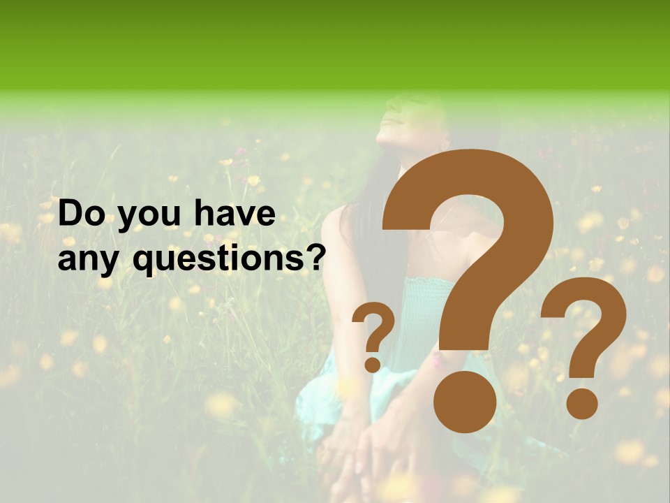 Spring Dreaming Person PowerPoint Template