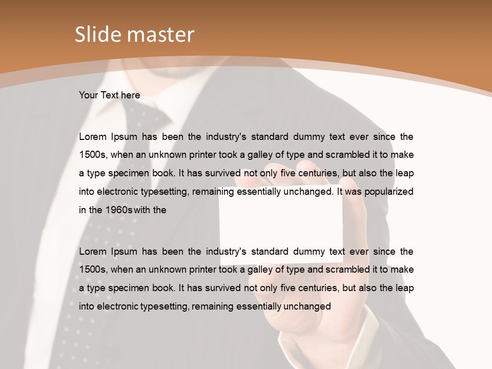 Card Meeting Blank PowerPoint Template