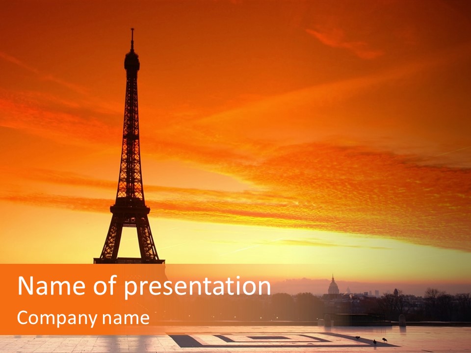 Architecture Eiffel City PowerPoint Template