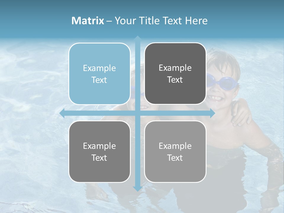 Siblings Blond Goggles PowerPoint Template