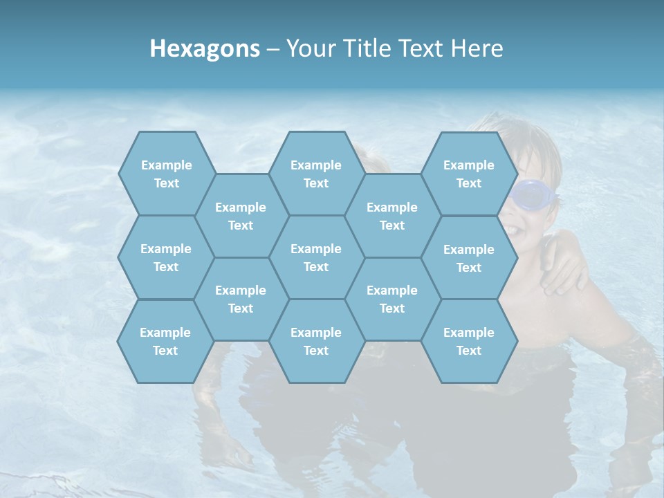 Siblings Blond Goggles PowerPoint Template