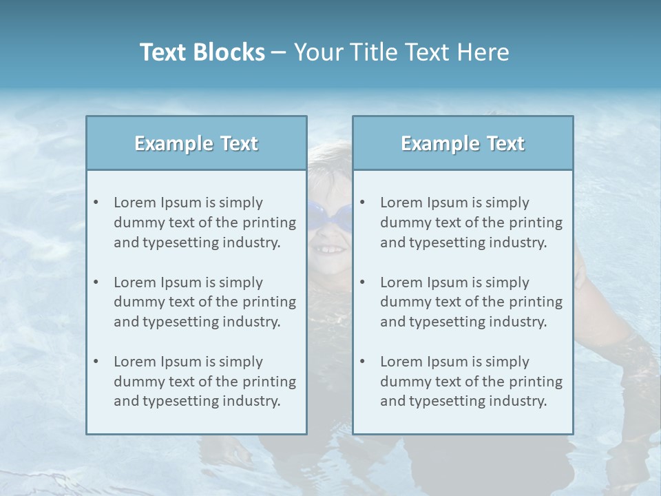 Siblings Blond Goggles PowerPoint Template
