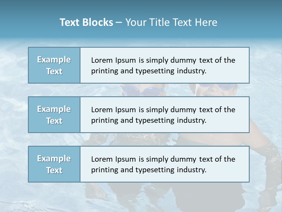 Siblings Blond Goggles PowerPoint Template