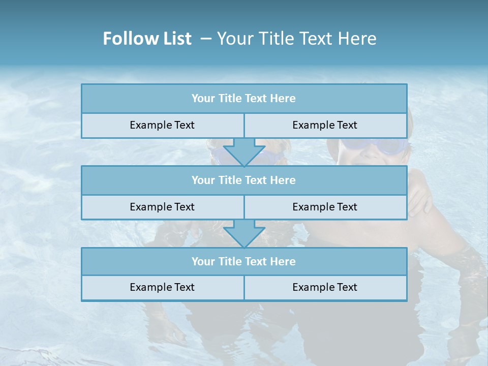 Siblings Blond Goggles PowerPoint Template