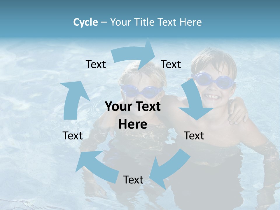 Siblings Blond Goggles PowerPoint Template