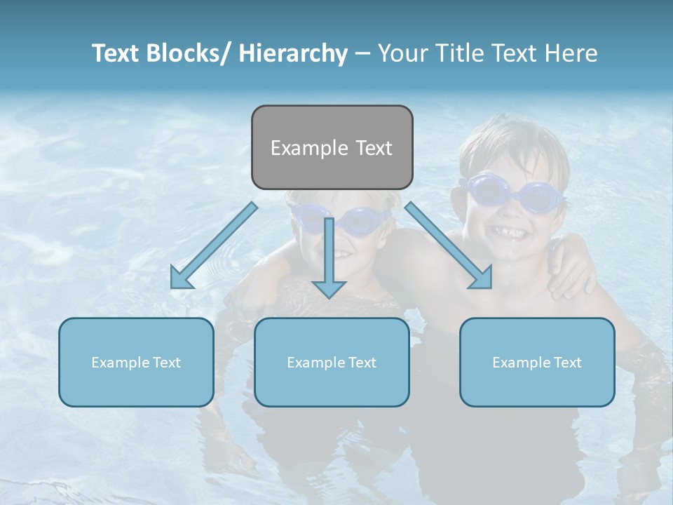 Siblings Blond Goggles PowerPoint Template