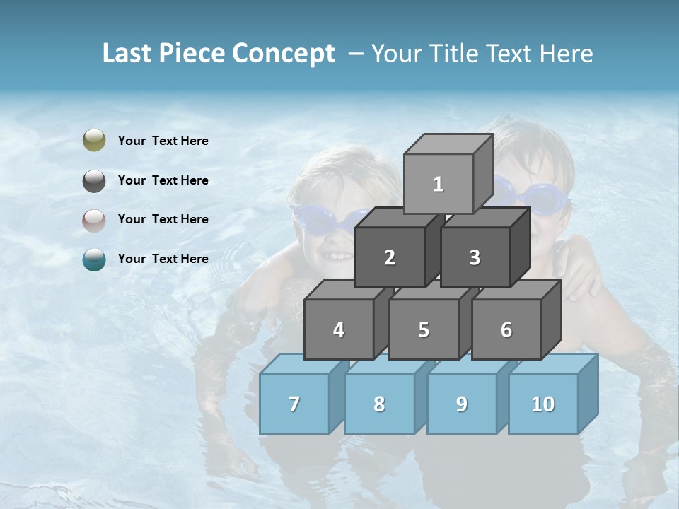 Siblings Blond Goggles PowerPoint Template