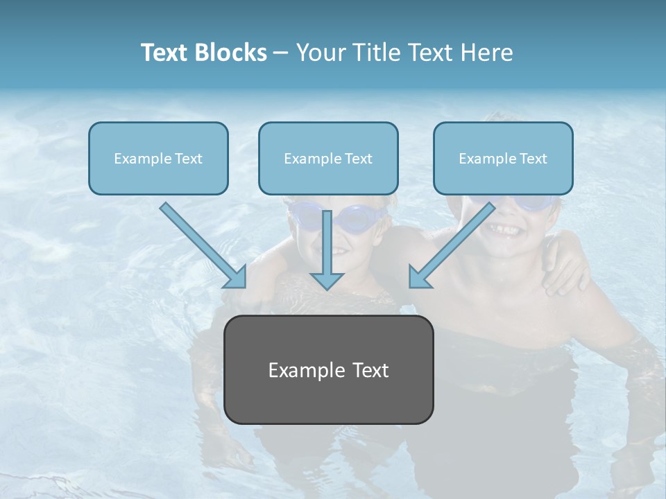 Siblings Blond Goggles PowerPoint Template