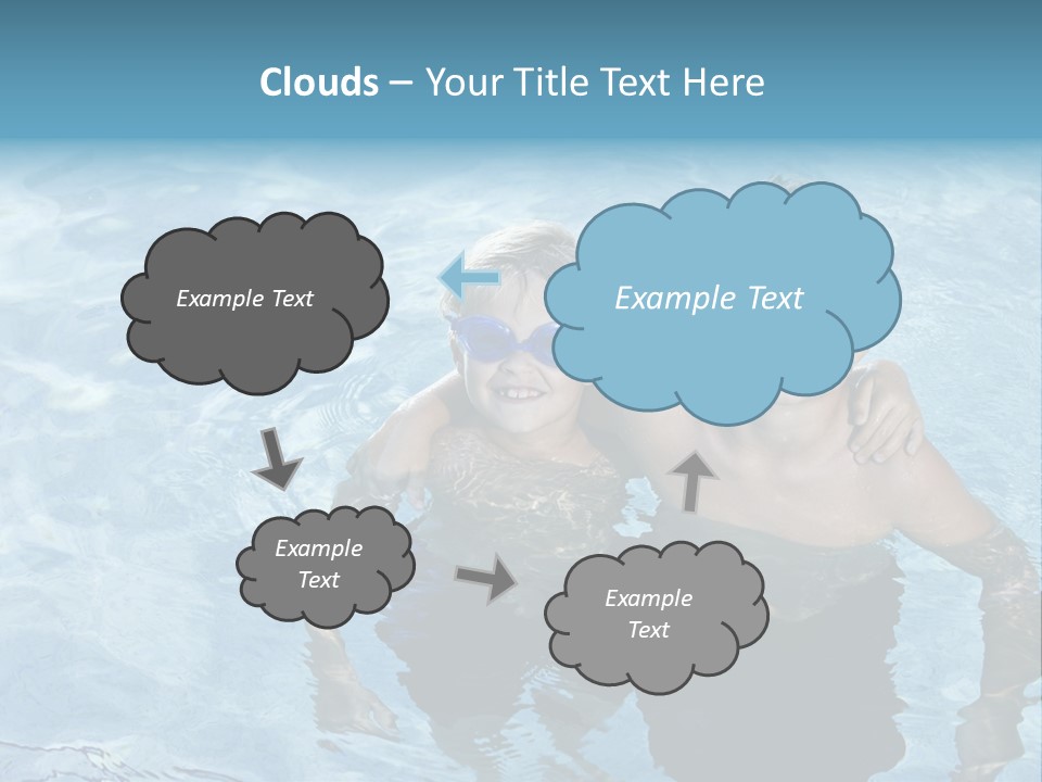 Siblings Blond Goggles PowerPoint Template