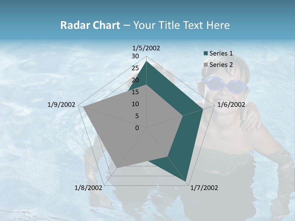 Siblings Blond Goggles PowerPoint Template