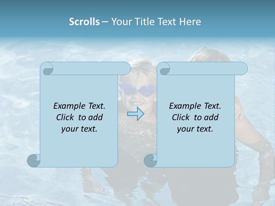 Siblings Blond Goggles PowerPoint Template