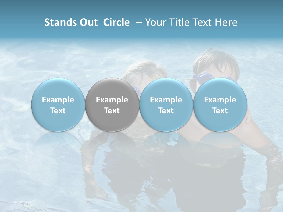 Siblings Blond Goggles PowerPoint Template