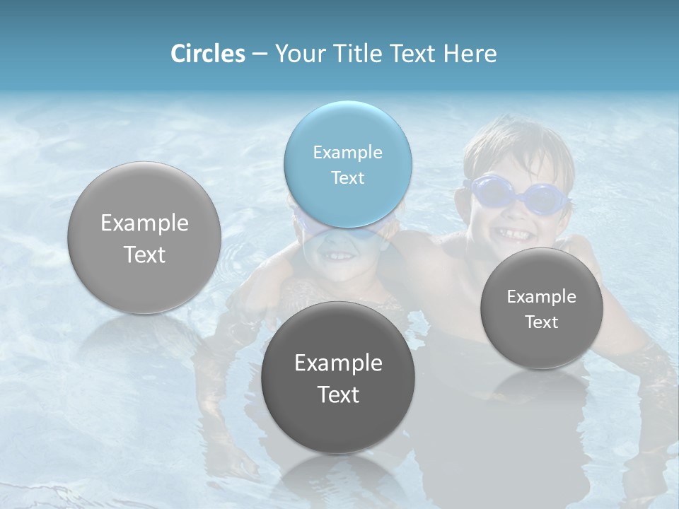 Siblings Blond Goggles PowerPoint Template