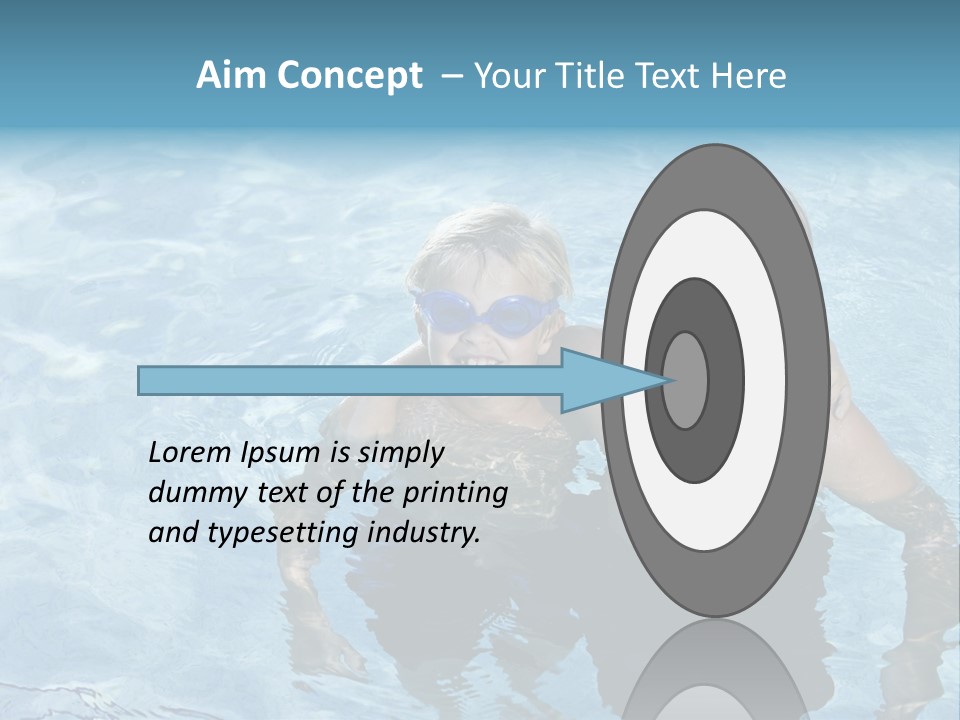 Siblings Blond Goggles PowerPoint Template