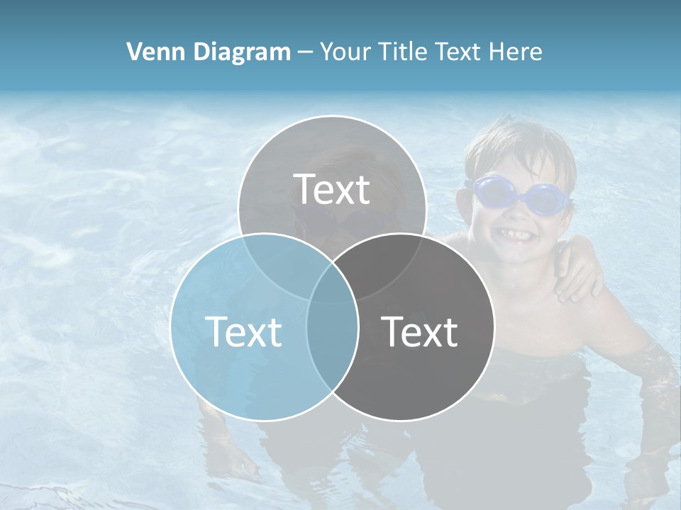 Siblings Blond Goggles PowerPoint Template