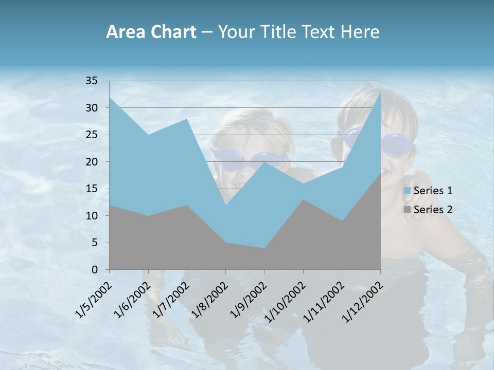 Siblings Blond Goggles PowerPoint Template