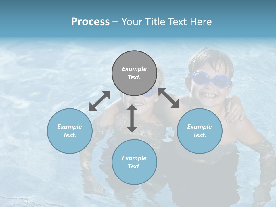 Siblings Blond Goggles PowerPoint Template
