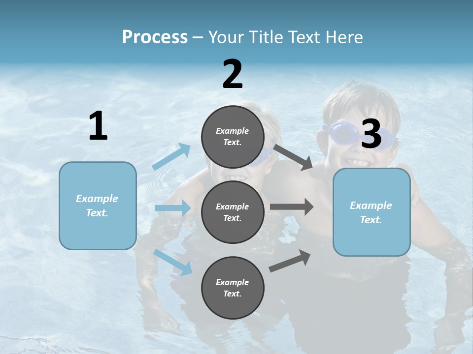 Siblings Blond Goggles PowerPoint Template