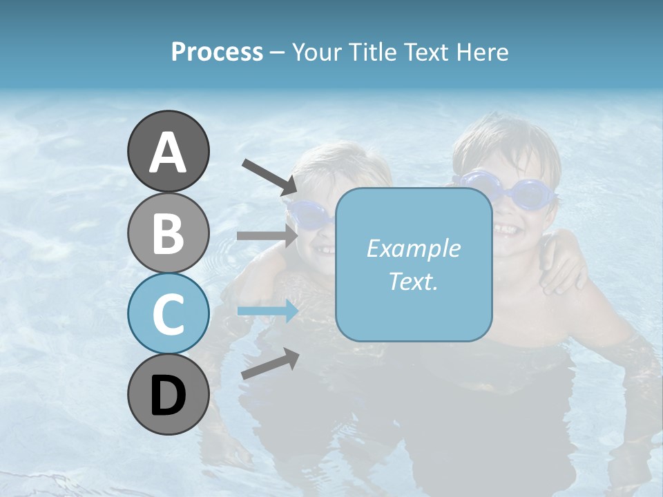 Siblings Blond Goggles PowerPoint Template