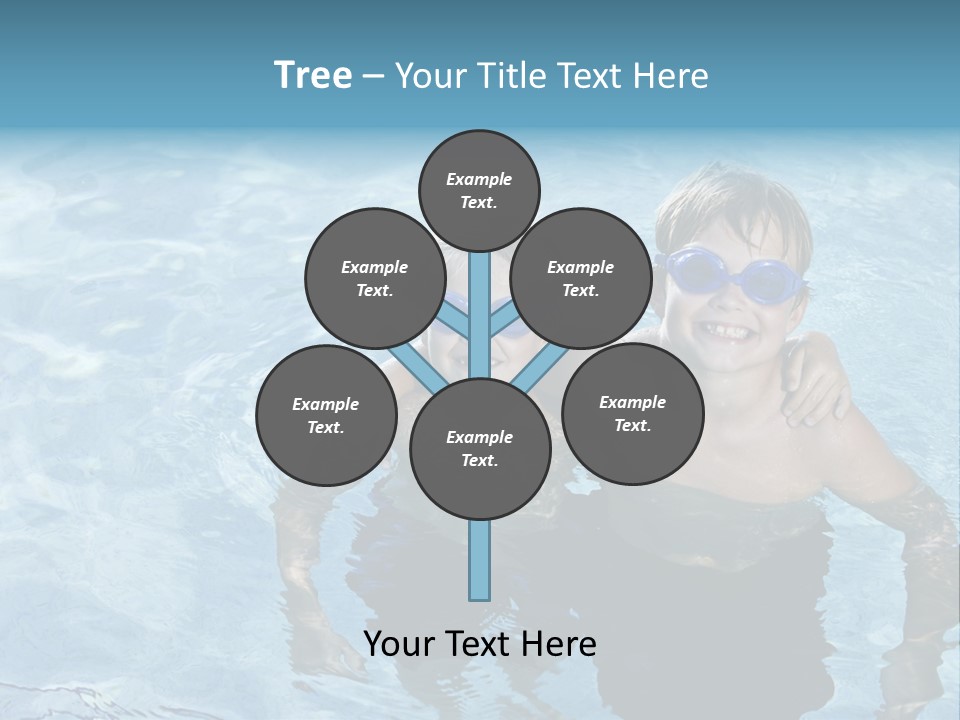 Siblings Blond Goggles PowerPoint Template