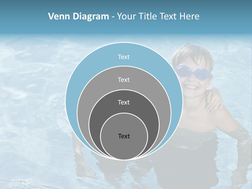 Siblings Blond Goggles PowerPoint Template