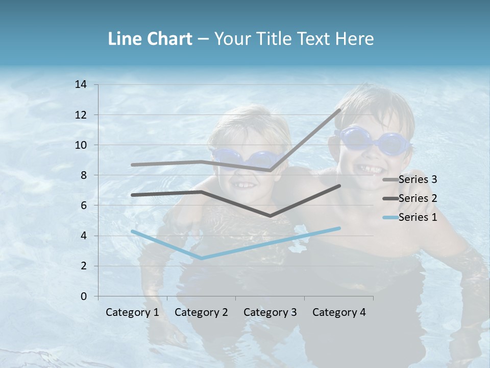 Siblings Blond Goggles PowerPoint Template