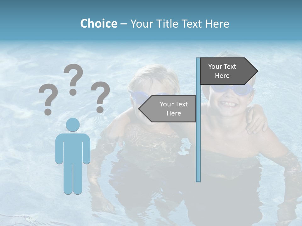 Siblings Blond Goggles PowerPoint Template