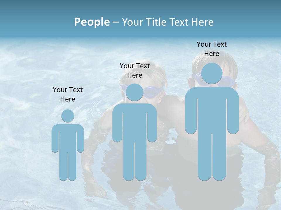 Siblings Blond Goggles PowerPoint Template