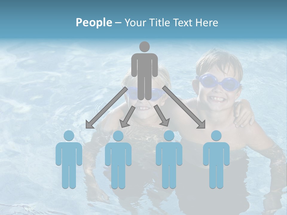 Siblings Blond Goggles PowerPoint Template