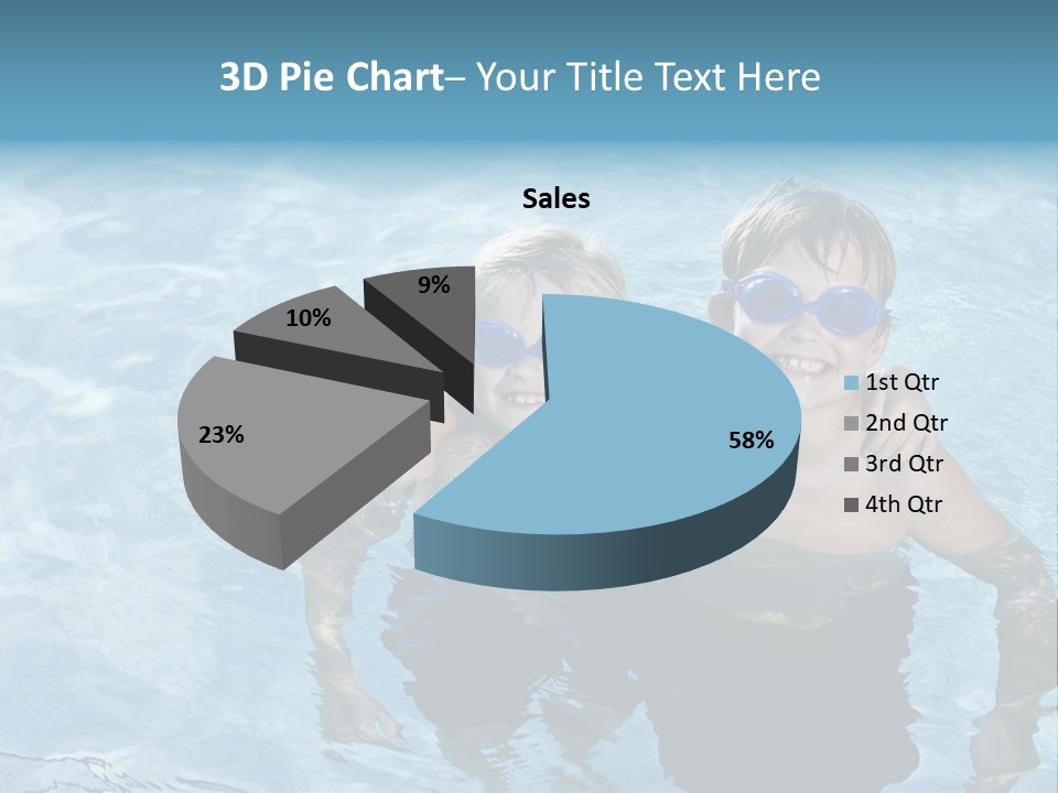 Siblings Blond Goggles PowerPoint Template