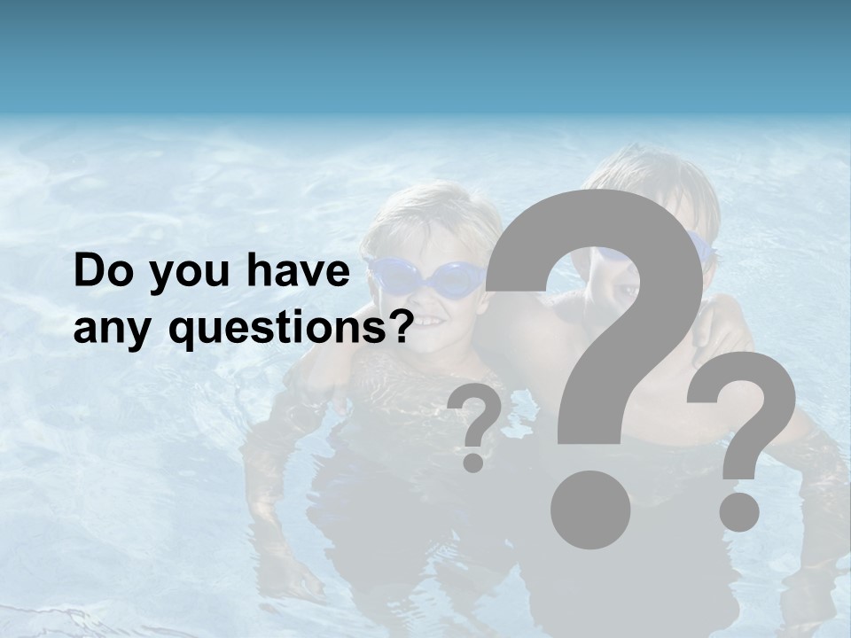 Siblings Blond Goggles PowerPoint Template