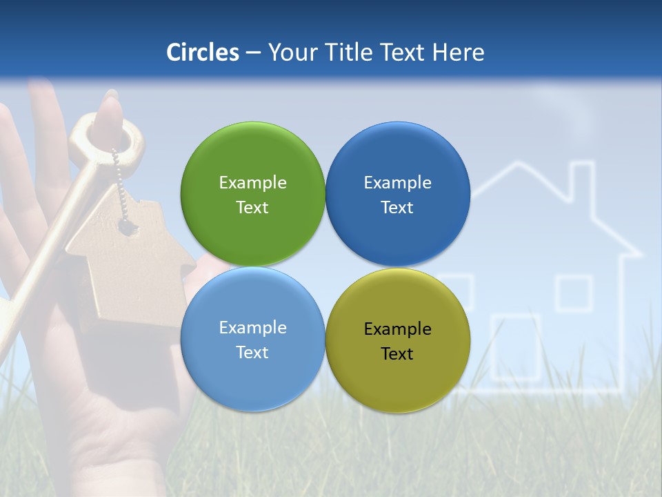 A Person Holding A House Key In Their Hand PowerPoint Template