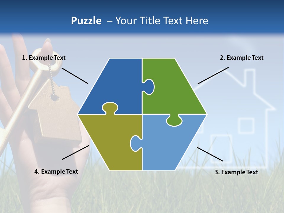 A Person Holding A House Key In Their Hand PowerPoint Template