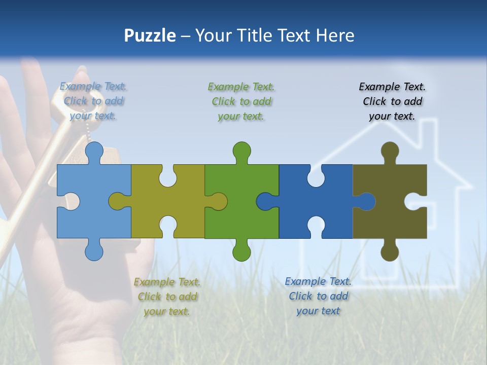 A Person Holding A House Key In Their Hand PowerPoint Template