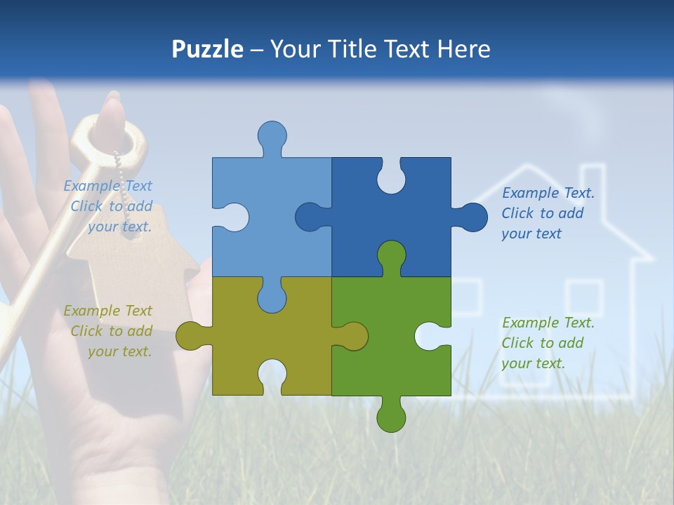 A Person Holding A House Key In Their Hand PowerPoint Template