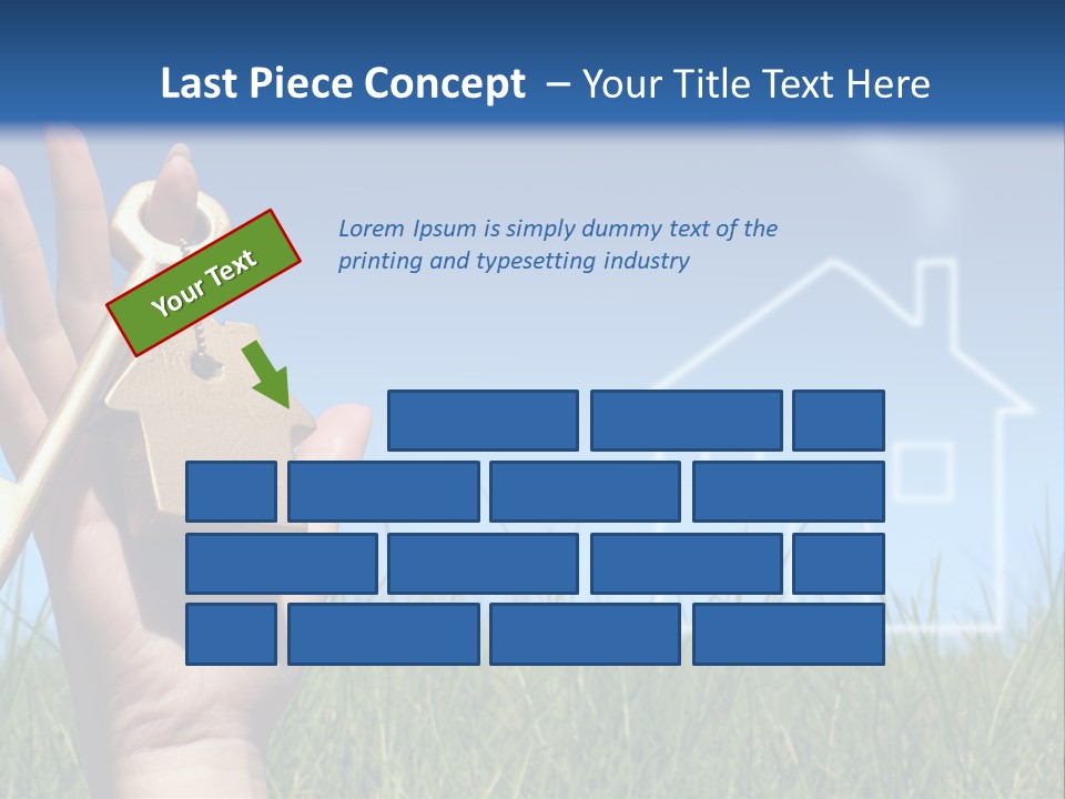 A Person Holding A House Key In Their Hand PowerPoint Template