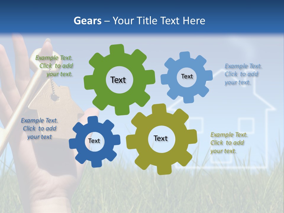 A Person Holding A House Key In Their Hand PowerPoint Template