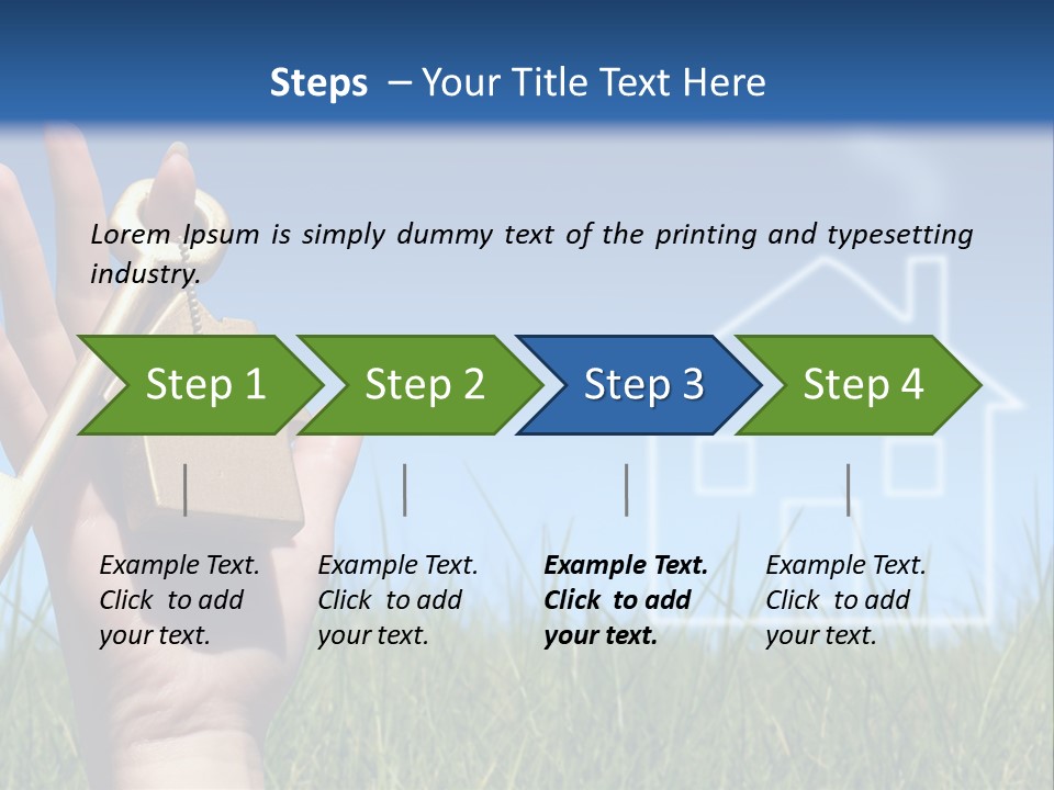 A Person Holding A House Key In Their Hand PowerPoint Template