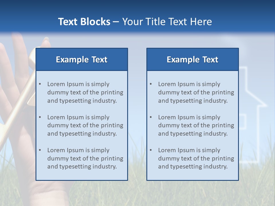 A Person Holding A House Key In Their Hand PowerPoint Template