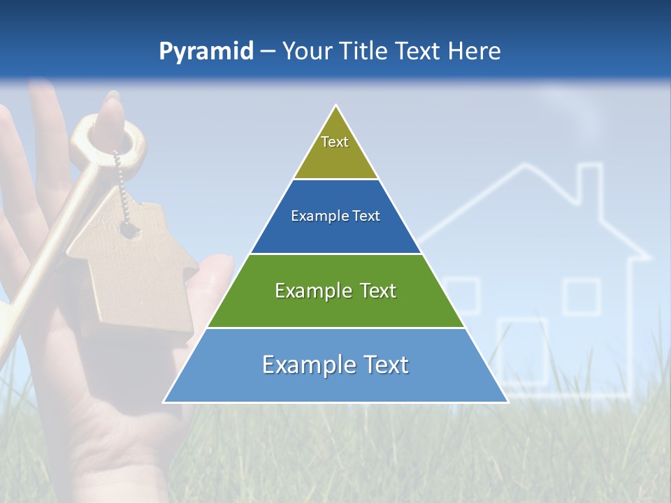 A Person Holding A House Key In Their Hand PowerPoint Template