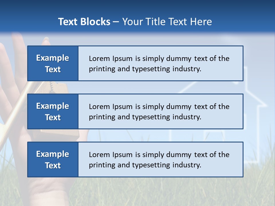 A Person Holding A House Key In Their Hand PowerPoint Template